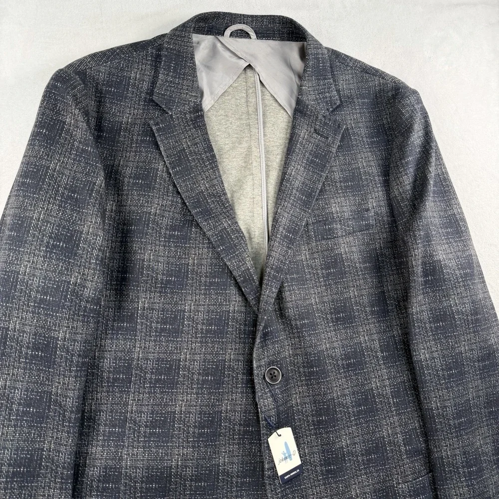 Johnnie O Plaid Blazer Sport Jacket Men's 48L Unstructured Woven Unlined Light